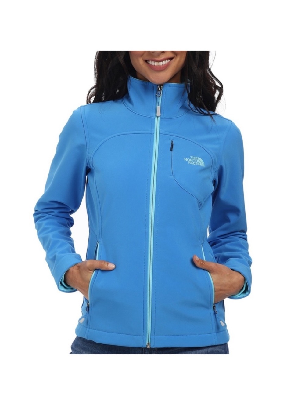 NORTHFACE Blue Apex Bionic Soft Shell Jacket - Picture 1 of 11